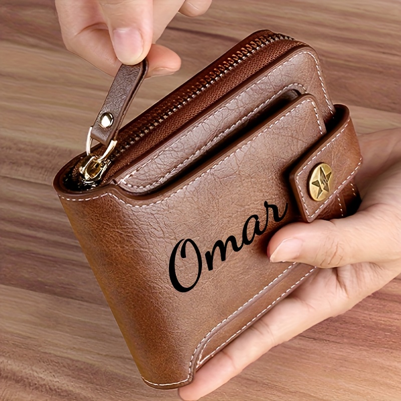 Personalized Name Box - Nome personalizado carteira masculina presente elegante