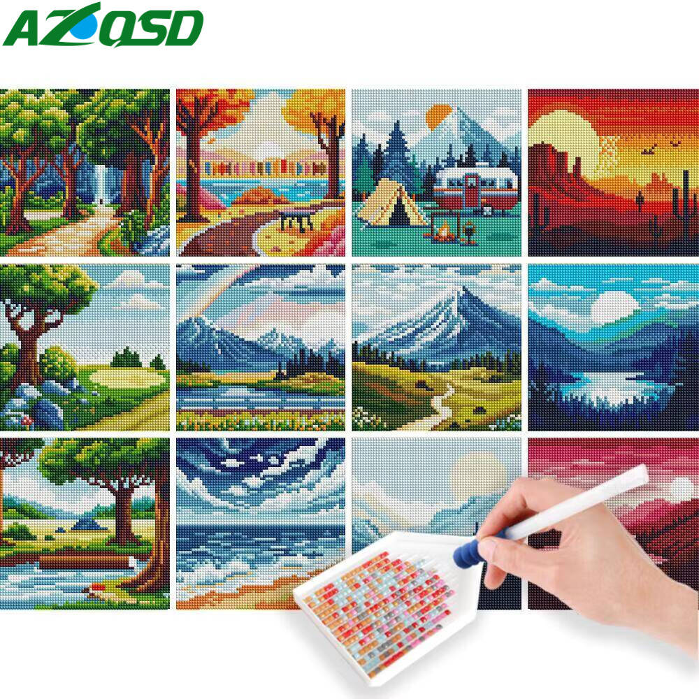 Azqsd 12 peças pintura diamant - Photo Mosaic Print avaliação e preço