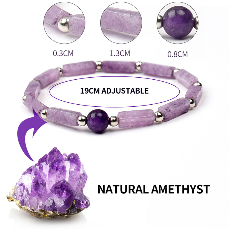 1 pçs ametista corpo-purificar - Coordinates Bracelet avaliação e preço