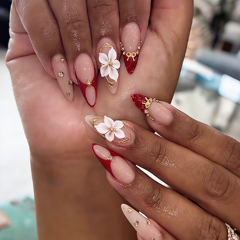 24 peças de Unhas Postiças Amê - Pressed Flower Art avaliação e preço