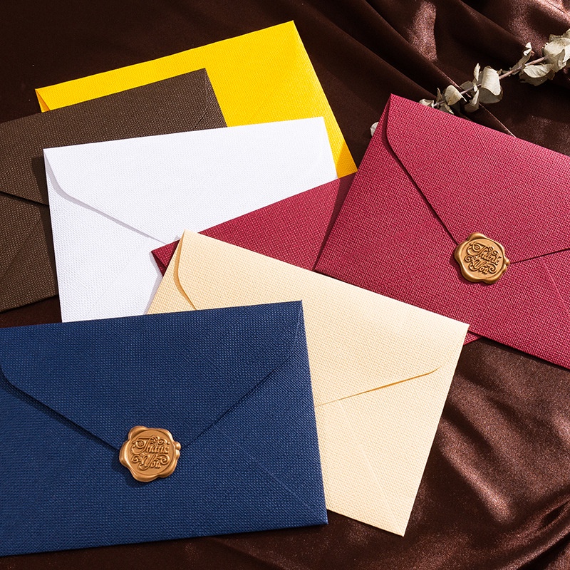 5 pçs retro linho padrão envel - Wax Seal Letter Kit avaliação e preço