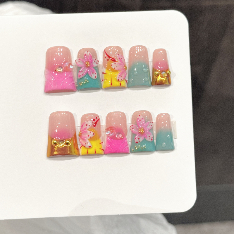 10 pçs estilo oceano unhas fal - Pressed Flower Art avaliação e preço